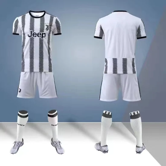 Camiseta de fútbol de manga larga corta personalizada para hombres Camisetas de fútbol de la Juventus de Barcelona OEM