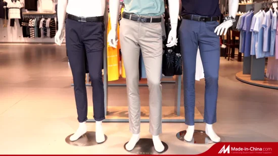 Venta al por mayor Customerized Men's Non-Iron Wrinkle-Free algodón Straight-Leg pantalones de vestir